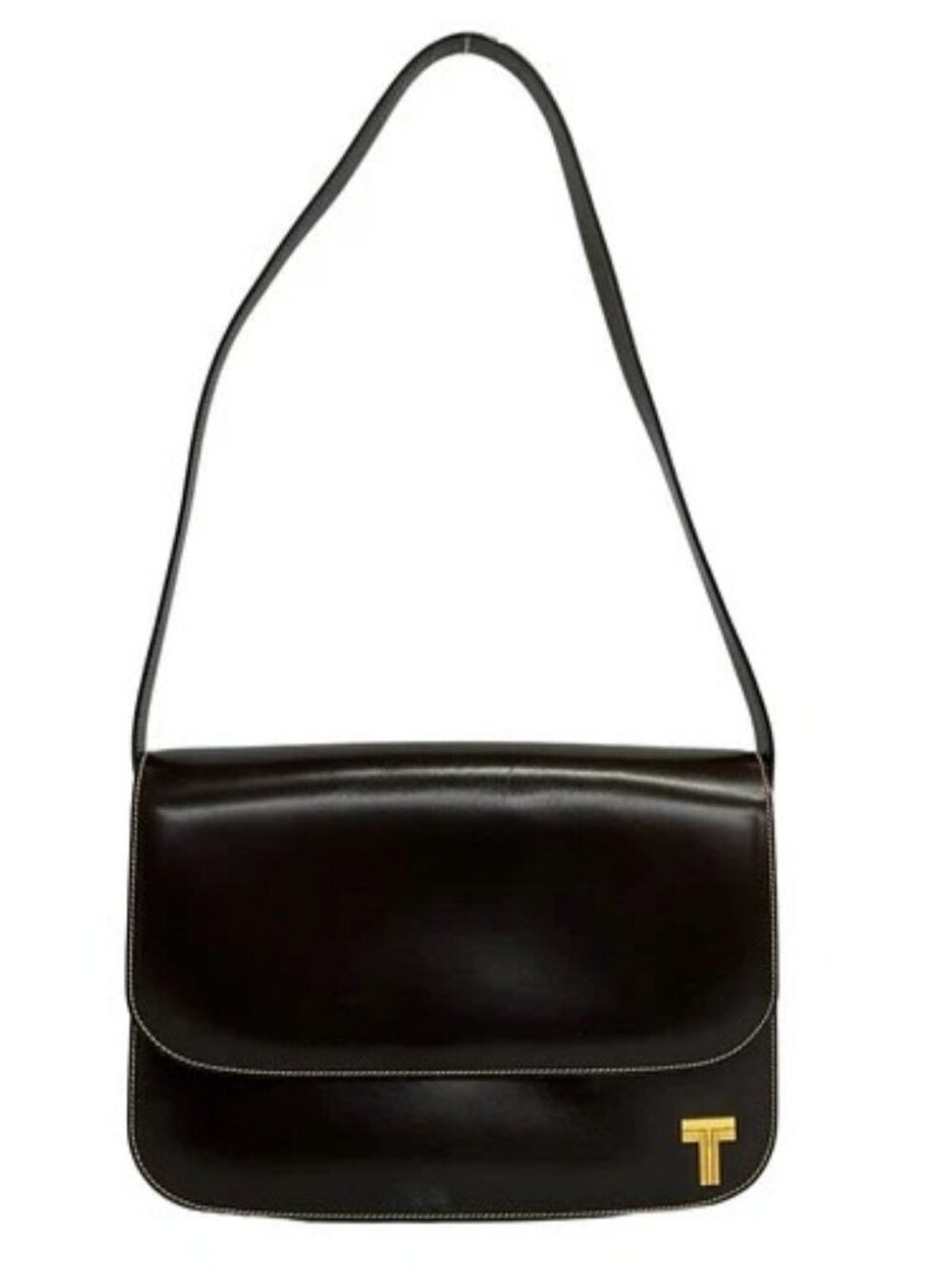 a.testoni Dark Brown Leather Shoulder Bag